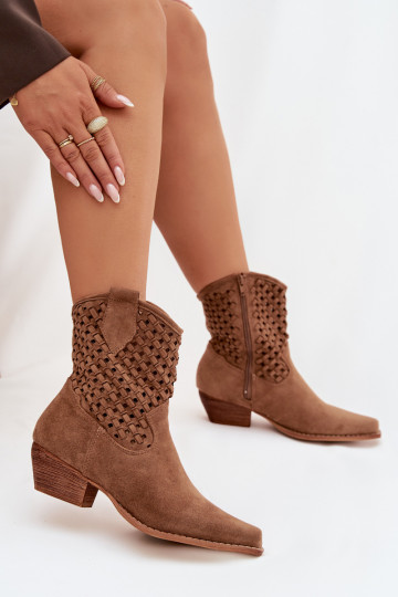 Ferissa Damenstiefeletten mit Absatz in Braunfarbe 2