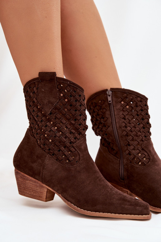 Durchbrochene Stiefel Feminin mit Absätzen CzekoladoZue Ferissa