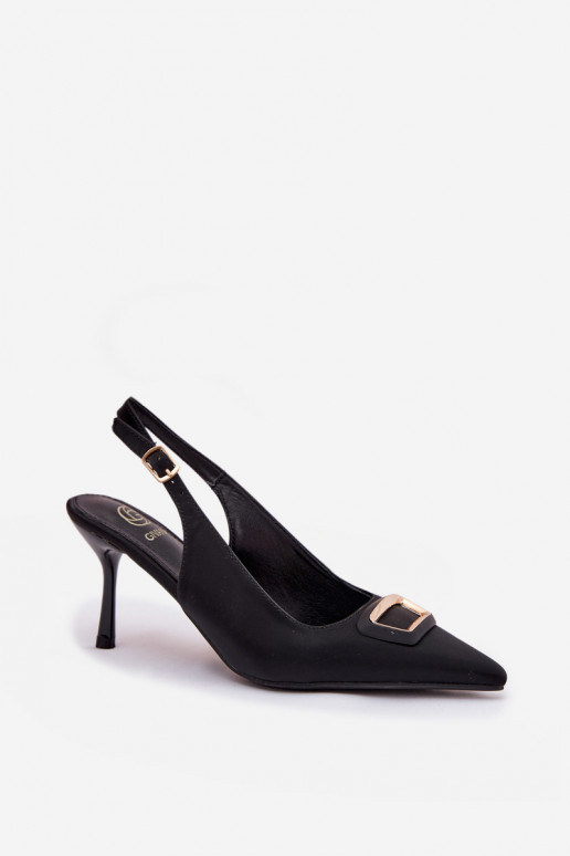 sandales à talons hauts Féminin décorer couleur noire Palerine