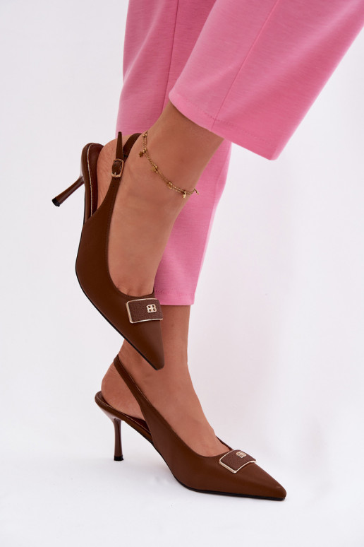 hochhackige Sandalen Feminin Mit Dekorationen Detalem CzekoladoZue Lurella