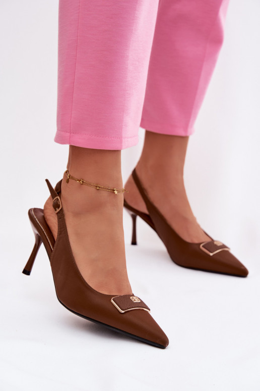 sandales à talons hauts Féminin Avec des décorations Detalem CzekoladoÀe Lurella