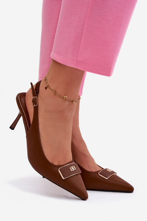 hochhackige Sandalen Feminin Mit Dekorationen Detalem CzekoladoZue Lurella