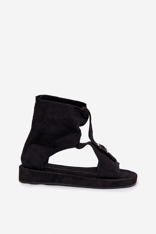 Sandales pour femmes avec une botte couleur noire Coralya