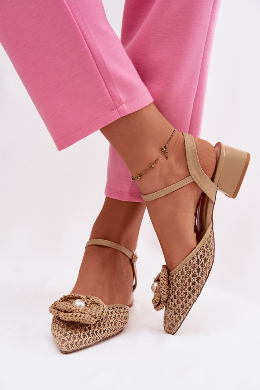 Sandales pour femmes Klocke Avec des décorations Detalem beige Vionessa