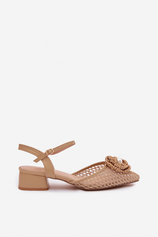 Sandales pour femmes Klocke Avec des décorations Detalem beige Vionessa