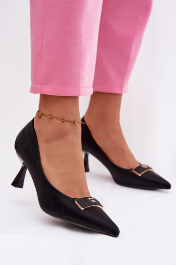 Schoenen met versieringen, zwarte kleur Fessira 2