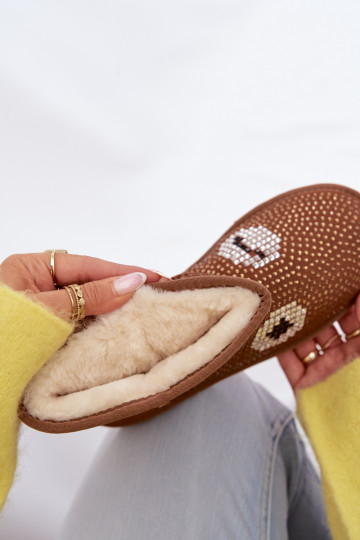 Versierd Hoog SneeuIn laarzen Dames bruine kleur Galivra 2