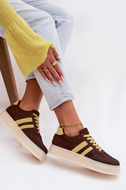 Sneakers Stilvollllschuhe Feminin mit einer Plattform CzekoladoZue Giselia