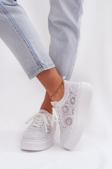 SzydełkoIne Sneakers Dames met platform Initte kleur Evalora 2