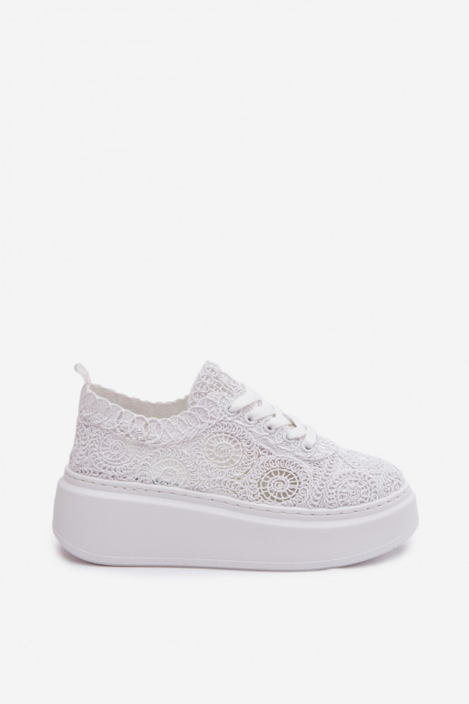 SzydełkoIne Sneakers Dames met platform Initte kleur Evalora