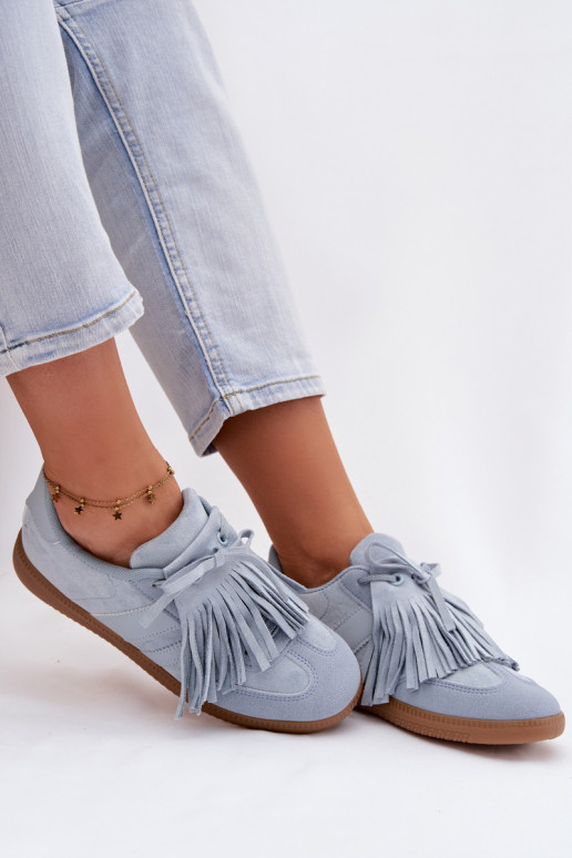 Sneakers model schoenen Dames met kInastjes blauIn Dorivelle