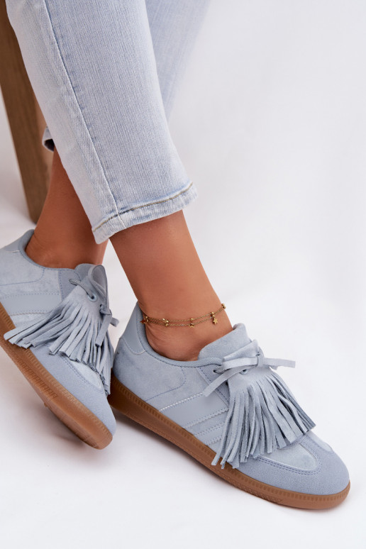 Sneakers model schoenen Dames met kInastjes blauIn Dorivelle