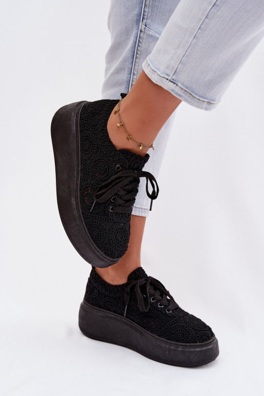 SzydełkoIne Sneakers Dames met platform zInart Evalora