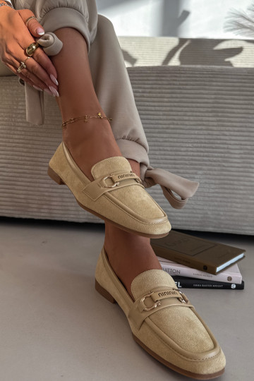 Mocassins pour femmes avec des éléments décoratifs de couleur jaune Evelora