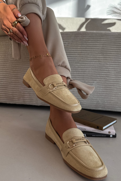 Mocassins pour femmes avec des éléments décoratifs de couleur jaune Evelora