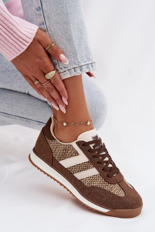 Bruine dames sneakers model „Soretta"