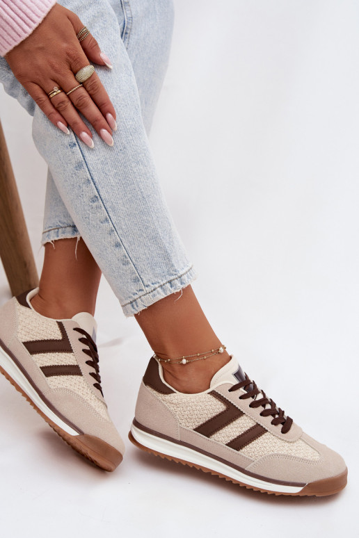 Sandfarbene Damen-Sport sneakers Modell „Soretta"