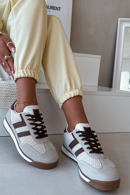 Sandfarbene Damen-Sport sneakers Modell „Soretta"