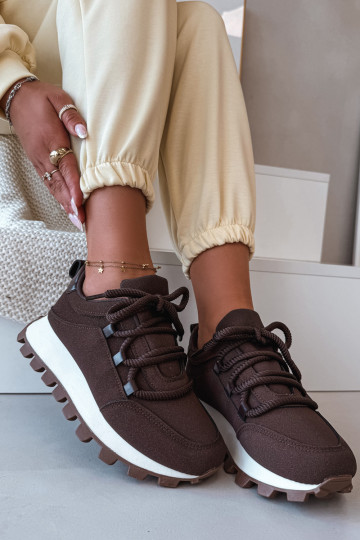 Sportliche Schuhe mit Plattform in Schokoladenfarbe Riadella 2