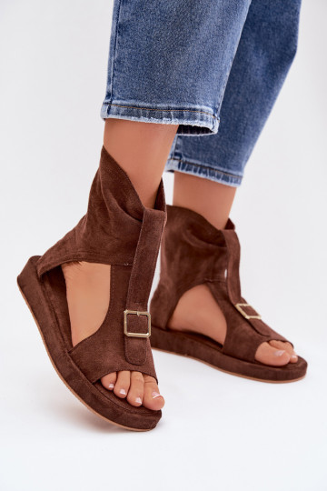 Dames sandalen met laarzen CzekoladoIne Coralya 2