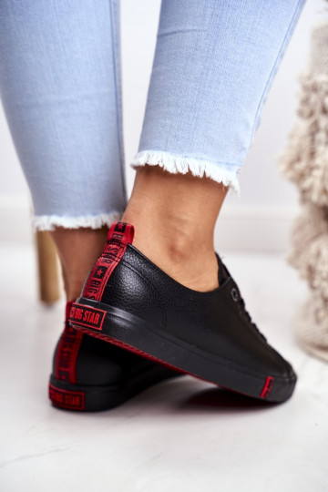 Baskets en cuir pour femme Big Star GG274007 couleur noire 2