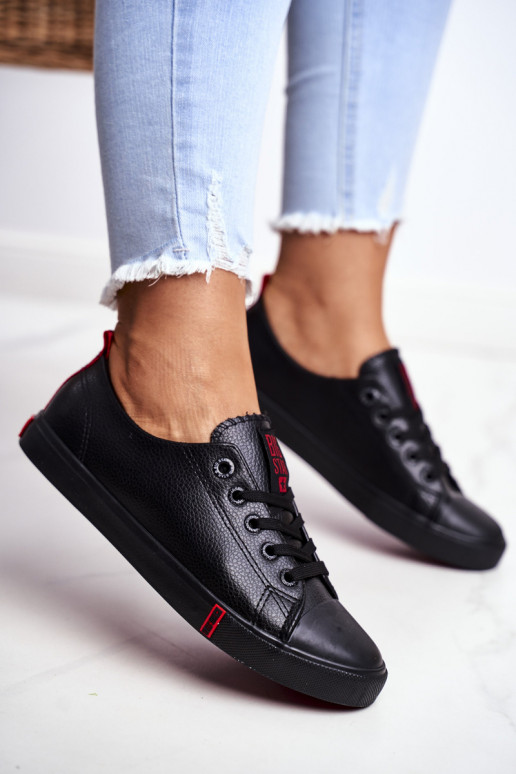 Baskets en cuir pour femme Big Star GG274007 couleur noire