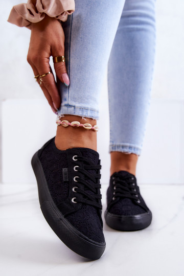 chaussures décontractées avec des éléments ajourés BIG STAR JJ274064 couleur noire 2