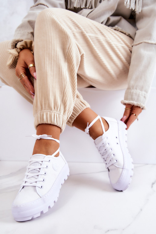 Damesschoenen met platform BIG STAR JJ274488 Initte kleur