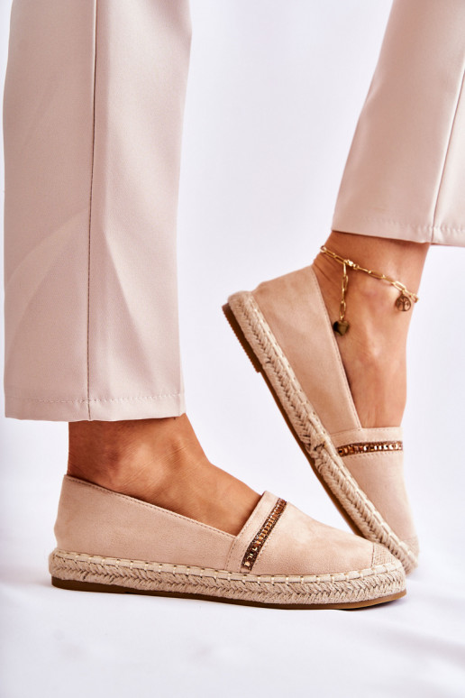 Modèle classique Un modèle convaincant Féminin espadrilles beige Cersei