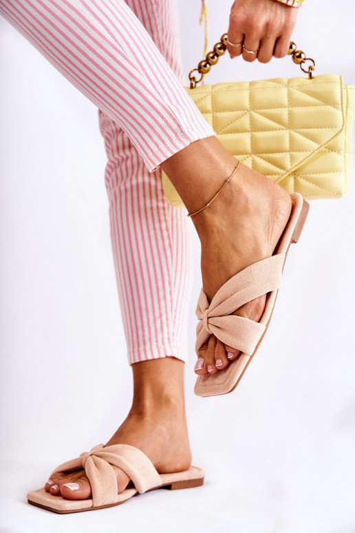 Dames velours Slippers Lichtroze tint Vanilla Sky