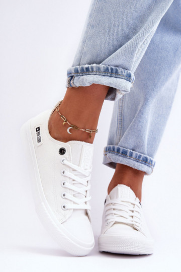 Dames lage stof casual schoenen in wit Big Star KK274008