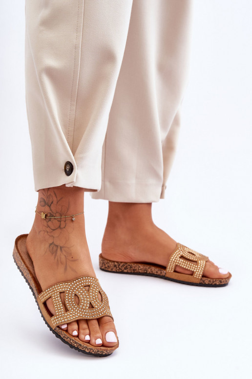 Féminin Chaussons Décoré Goujons marron Evelins