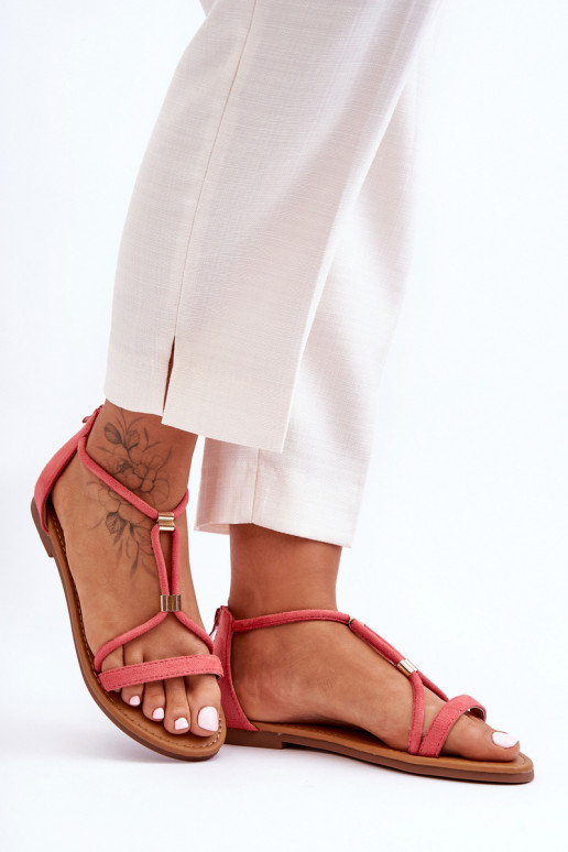 Dames Platte sandalen Opar het kasteel Koraal Jullie