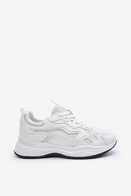 Chaussures de sport pour femmes, baskets avec une plateforme couleur blanche Lomare