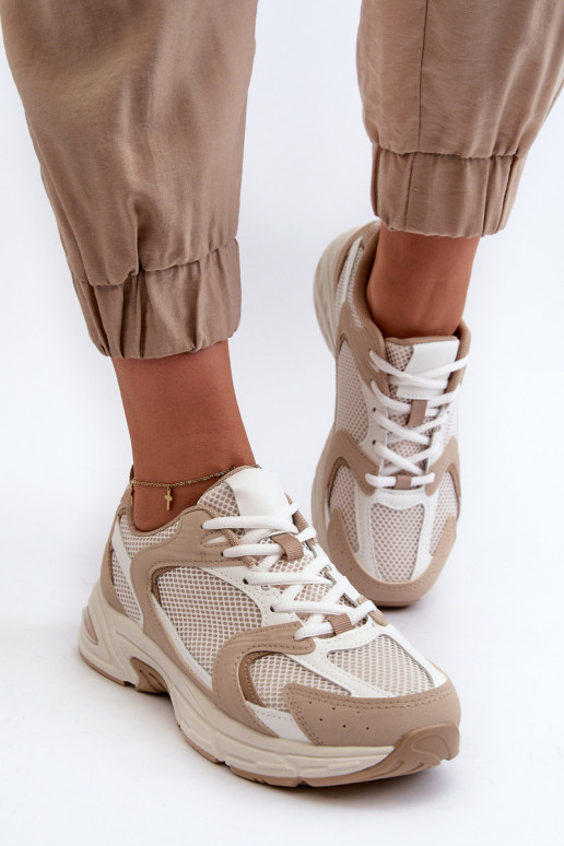 sportschoenen Sneakers model schoenen Dames beige Kildia