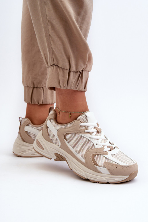 baskets Chaussures modèle baskets Féminin beige Kildia