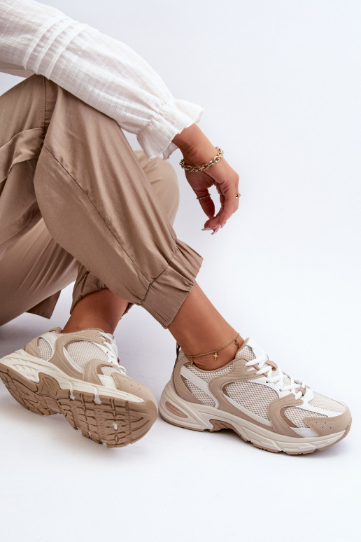 Turnschuhe Sneakers Stilvollllschuhe Feminin Beige Kildia
