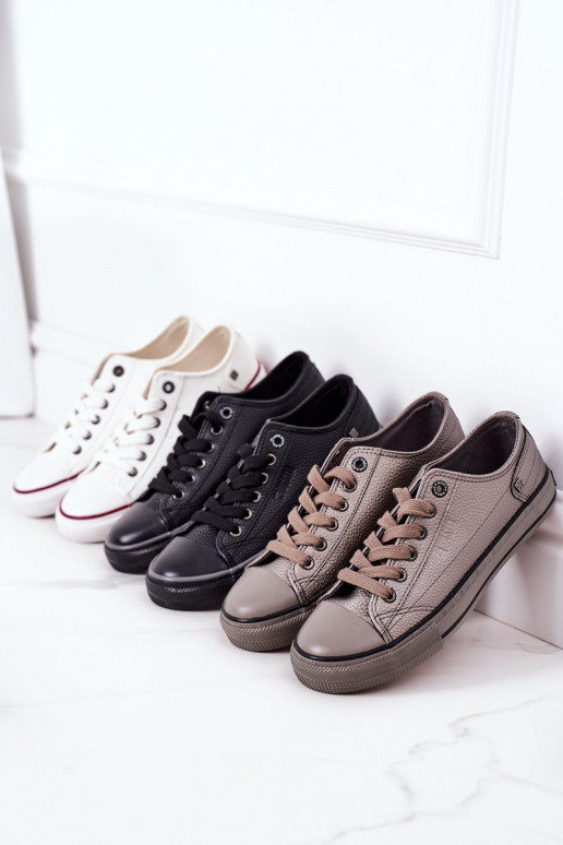 Baskets en cuir pour femme BIG STAR II274002 couleur noire