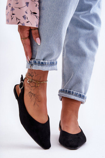 Feminin Ballerinas aus INildleder schZuarze Farbe Kenra 2