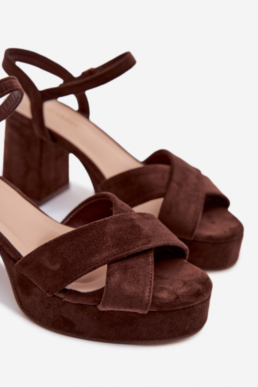 Damessandalen met hoge hakken CzekoladoIne Janelia