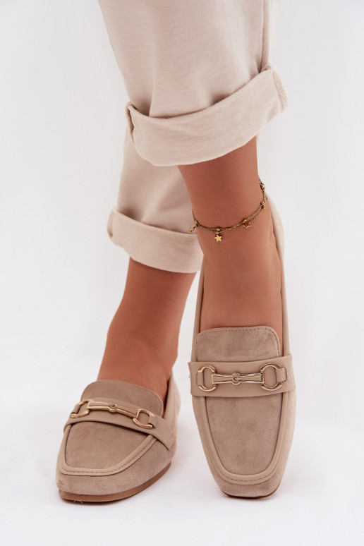 Mocassins mocassins pour femmes avec des ornements beige Palerina