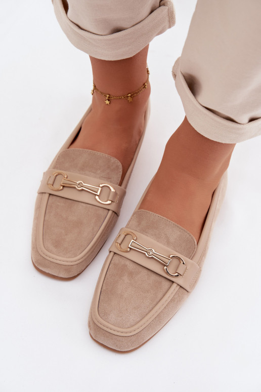 Mocassins dames mocassins met ornamenten beige Palerina