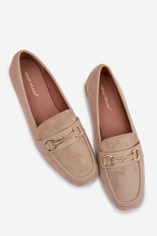 Mocassins mocassins pour femmes avec des ornements beige Palerina