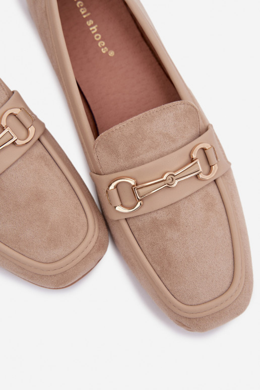 Mocassins mocassins pour femmes avec des ornements beige Palerina