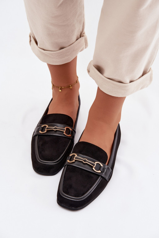 Mocassins mocassins pour femmes avec des ornements couleur noire Palerina