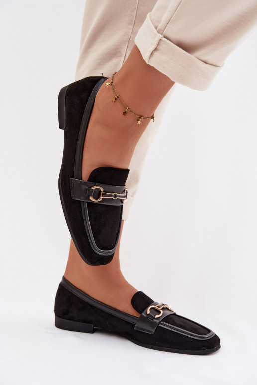 Mocassins mocassins pour femmes avec des ornements couleur noire Palerina