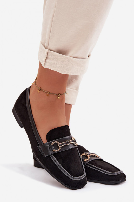 Mocassins mocassins pour femmes avec des ornements couleur noire Palerina