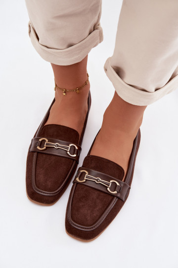 Mocassins pour femmes avec ornements couleur marron Palerina