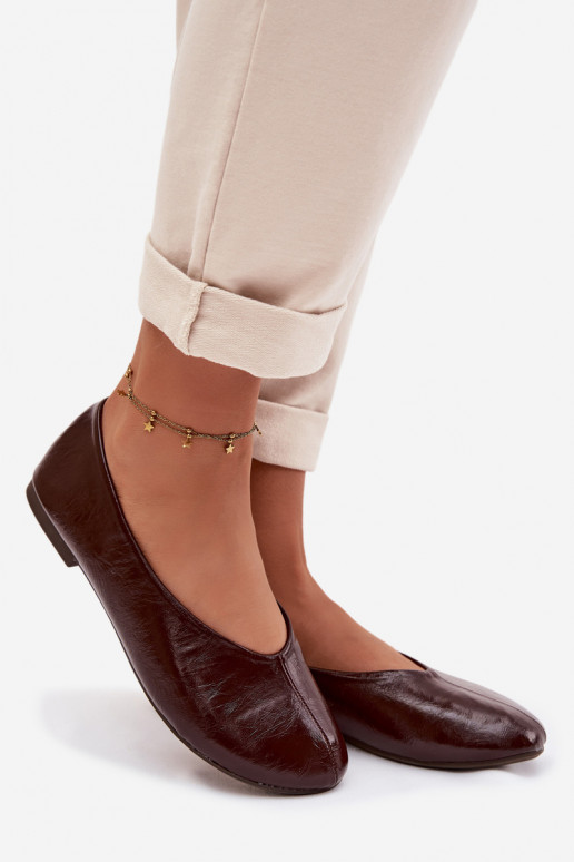 Ballerines laquées en cuir écologique CzekoladoÀe Selanora
