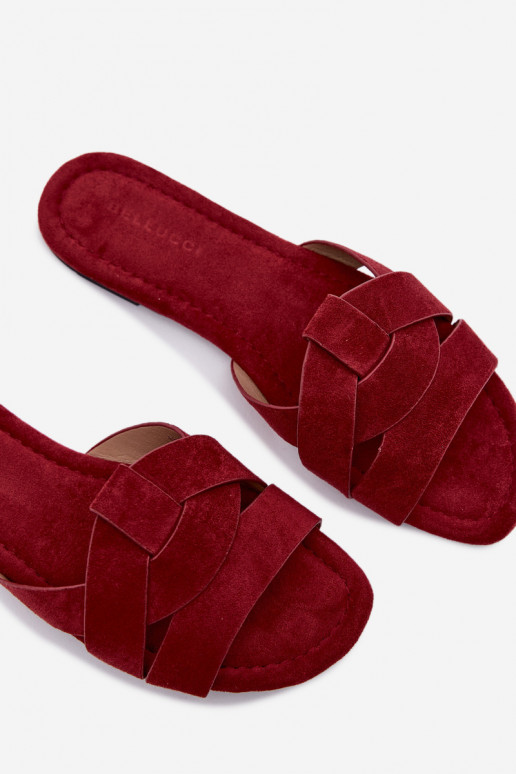 gelijk aan Damespantoffels Met Strepen bordeaux Pavelle